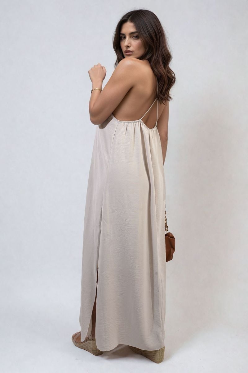 She Wears Glory™ Spaghetti Strap Side Slit Maxi Dress