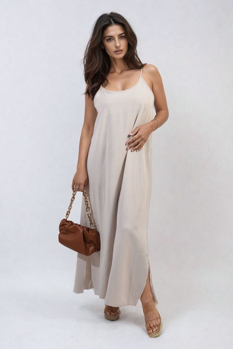 She Wears Glory™ Spaghetti Strap Side Slit Maxi Dress