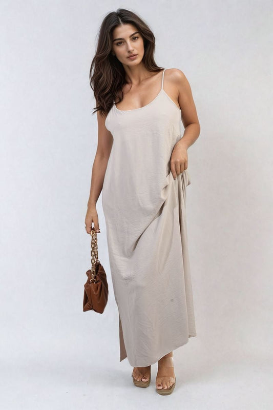 She Wears Glory™ Spaghetti Strap Side Slit Maxi Dress