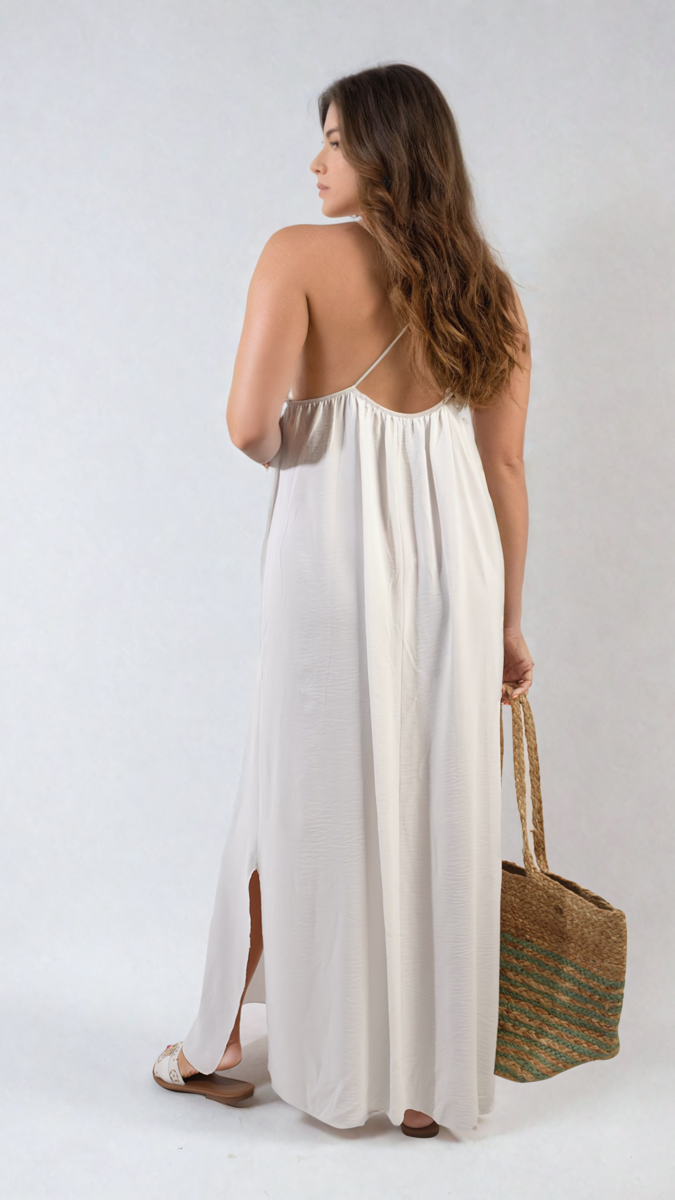 She Wears Glory™ Spaghetti Strap Side Slit Maxi Dress