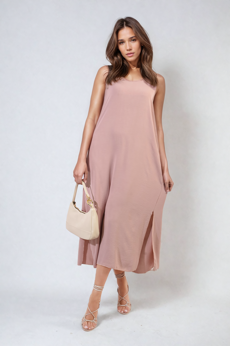 She Wears Glory™ Spaghetti Strap Side Slit Maxi Dress