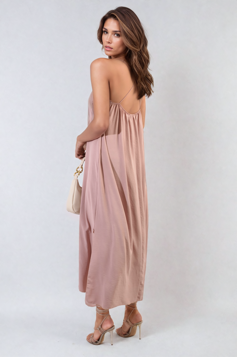 She Wears Glory™ Spaghetti Strap Side Slit Maxi Dress