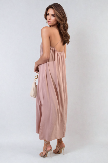She Wears Glory™ Spaghetti Strap Side Slit Maxi Dress