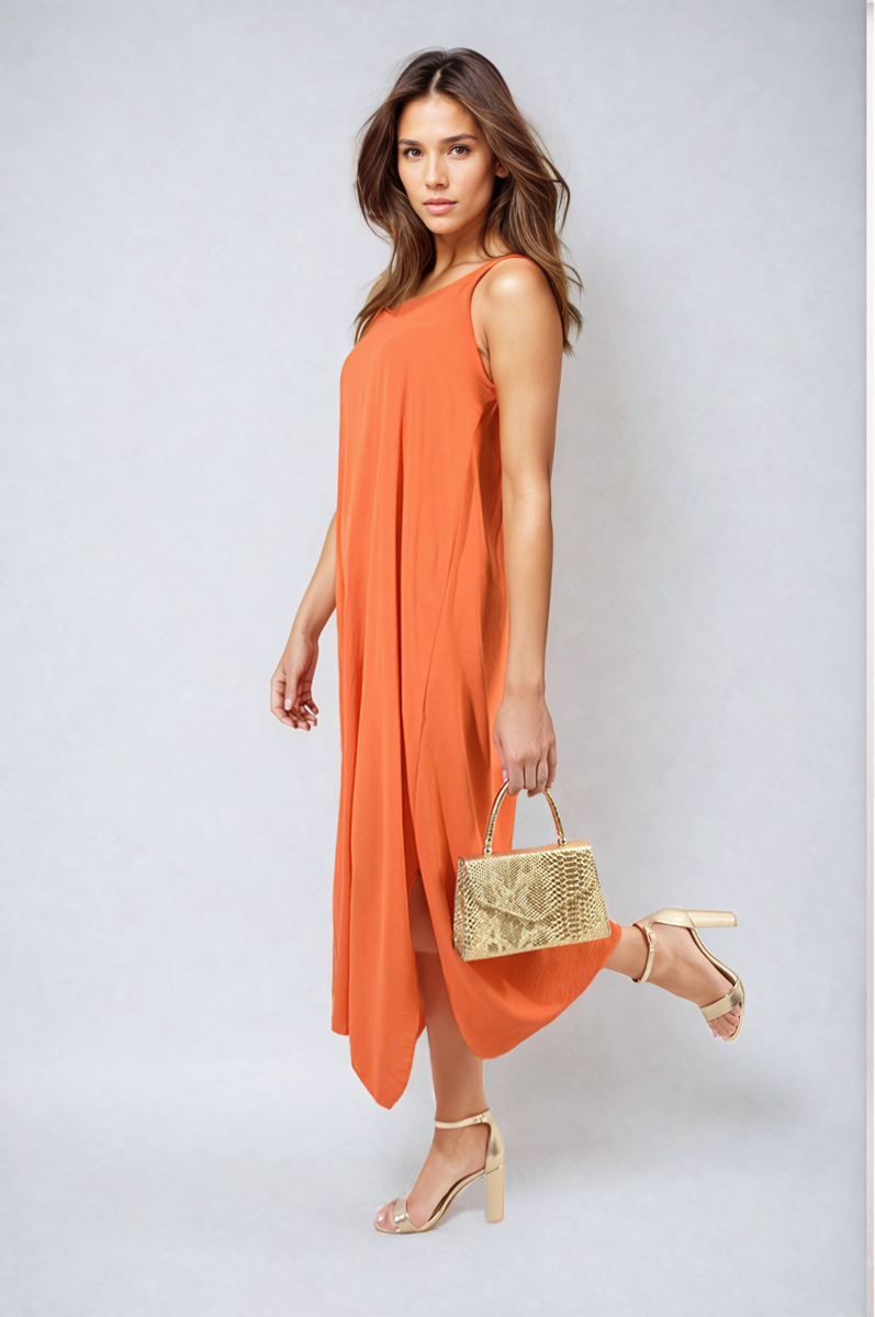 She Wears Glory™ Spaghetti Strap Side Slit Maxi Dress