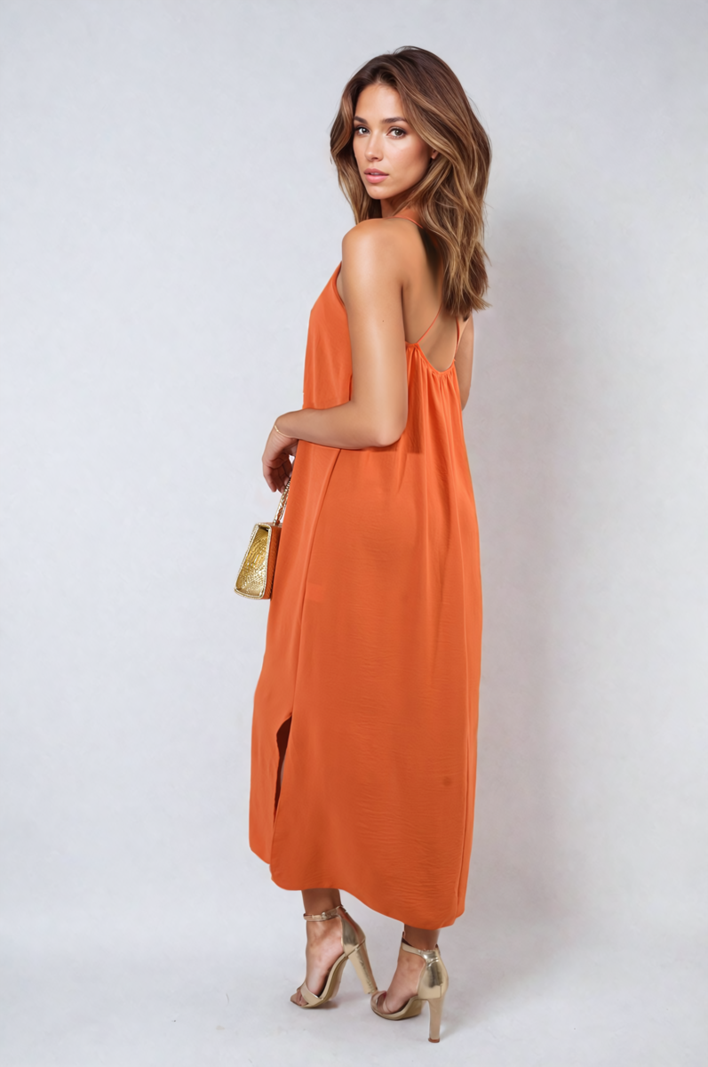 She Wears Glory™ Spaghetti Strap Side Slit Maxi Dress