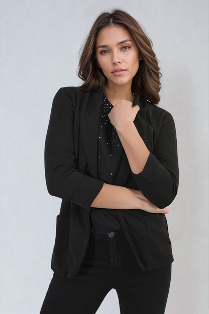 Open Front Cardigan with Front Pockets - She Wears Glory Beverly Hills
