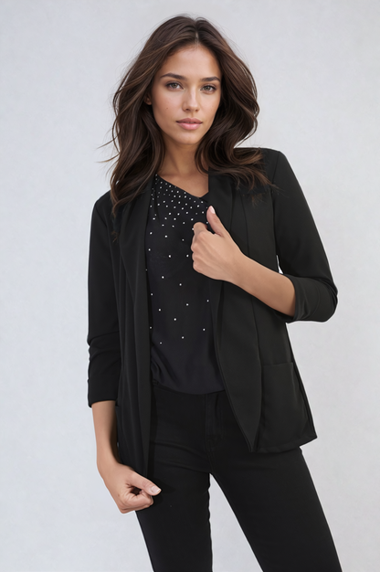 Open Front Cardigan with Front Pockets - She Wears Glory Beverly Hills