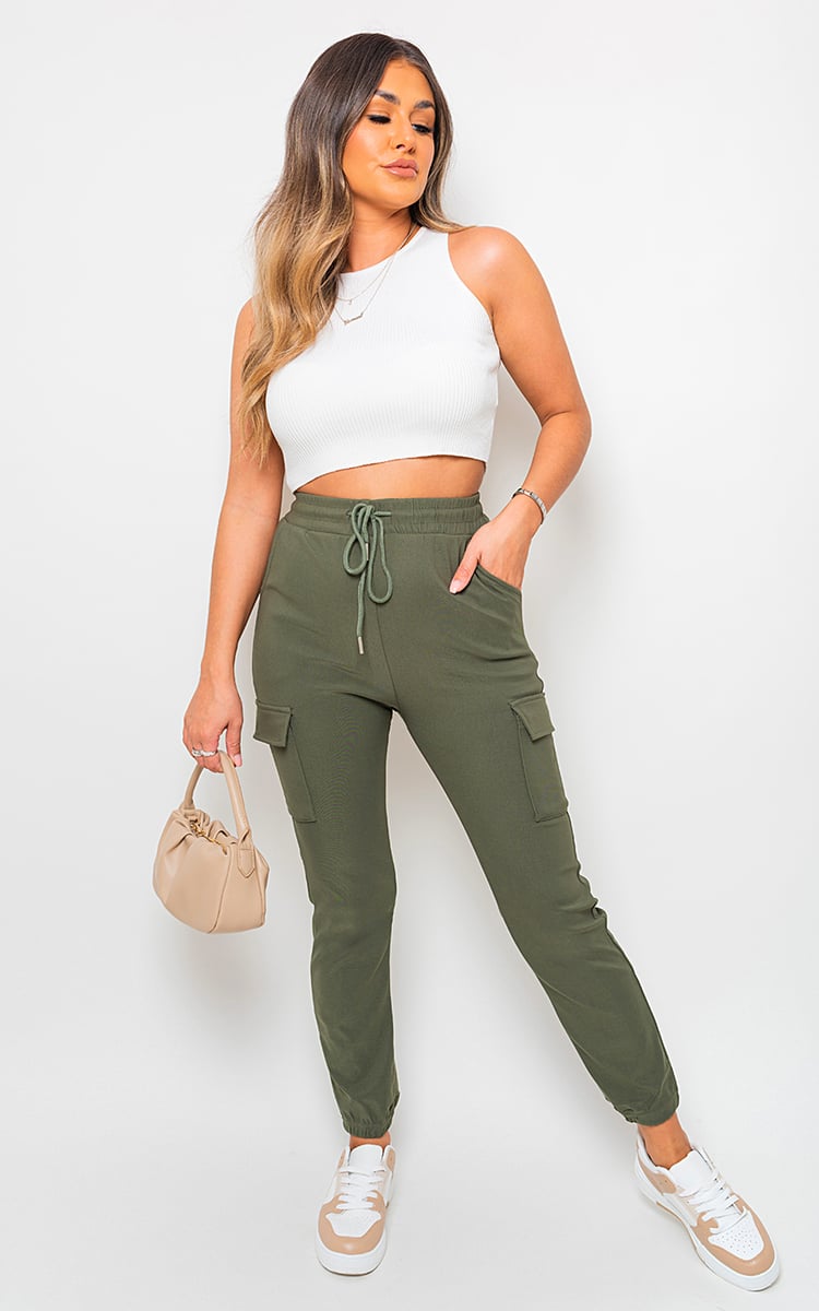 She Wears Glory™ Fleece Lined Cargo Pocket Trouser with Drawstring