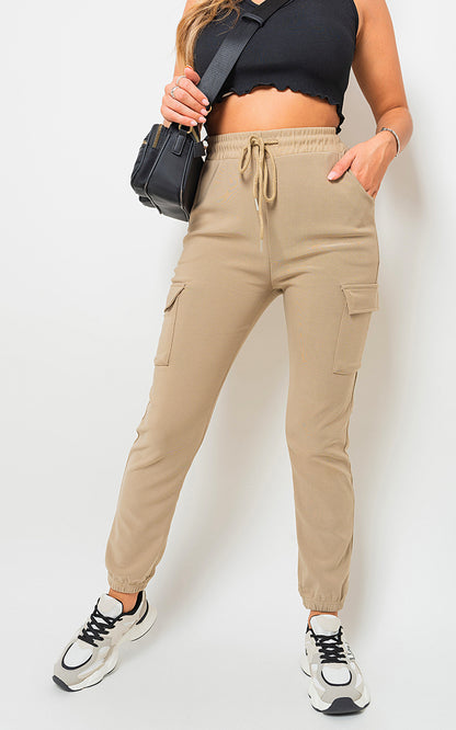 She Wears Glory™ Fleece Lined Cargo Pocket Trouser with Drawstring
