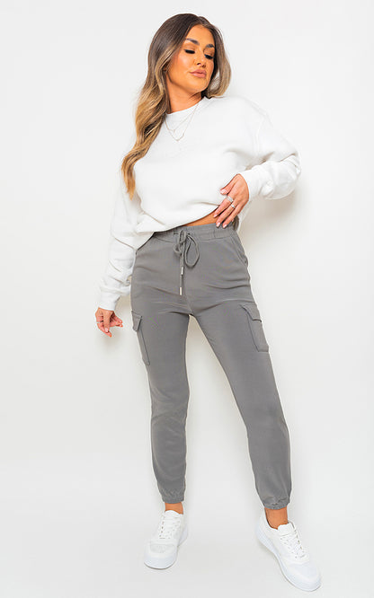 She Wears Glory™ Fleece Lined Cargo Pocket Trouser with Drawstring