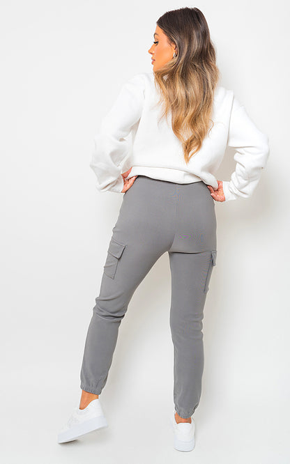 She Wears Glory™ Fleece Lined Cargo Pocket Trouser with Drawstring