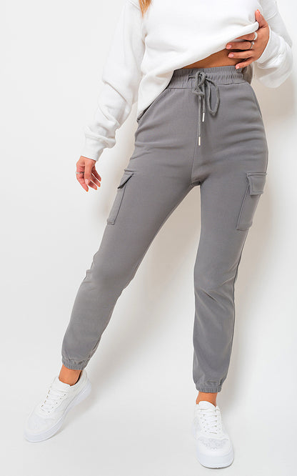 She Wears Glory™ Fleece Lined Cargo Pocket Trouser with Drawstring