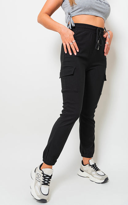 She Wears Glory™ Fleece Lined Cargo Pocket Trouser with Drawstring