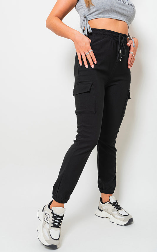 She Wears Glory™ Fleece Lined Cargo Pocket Trouser with Drawstring