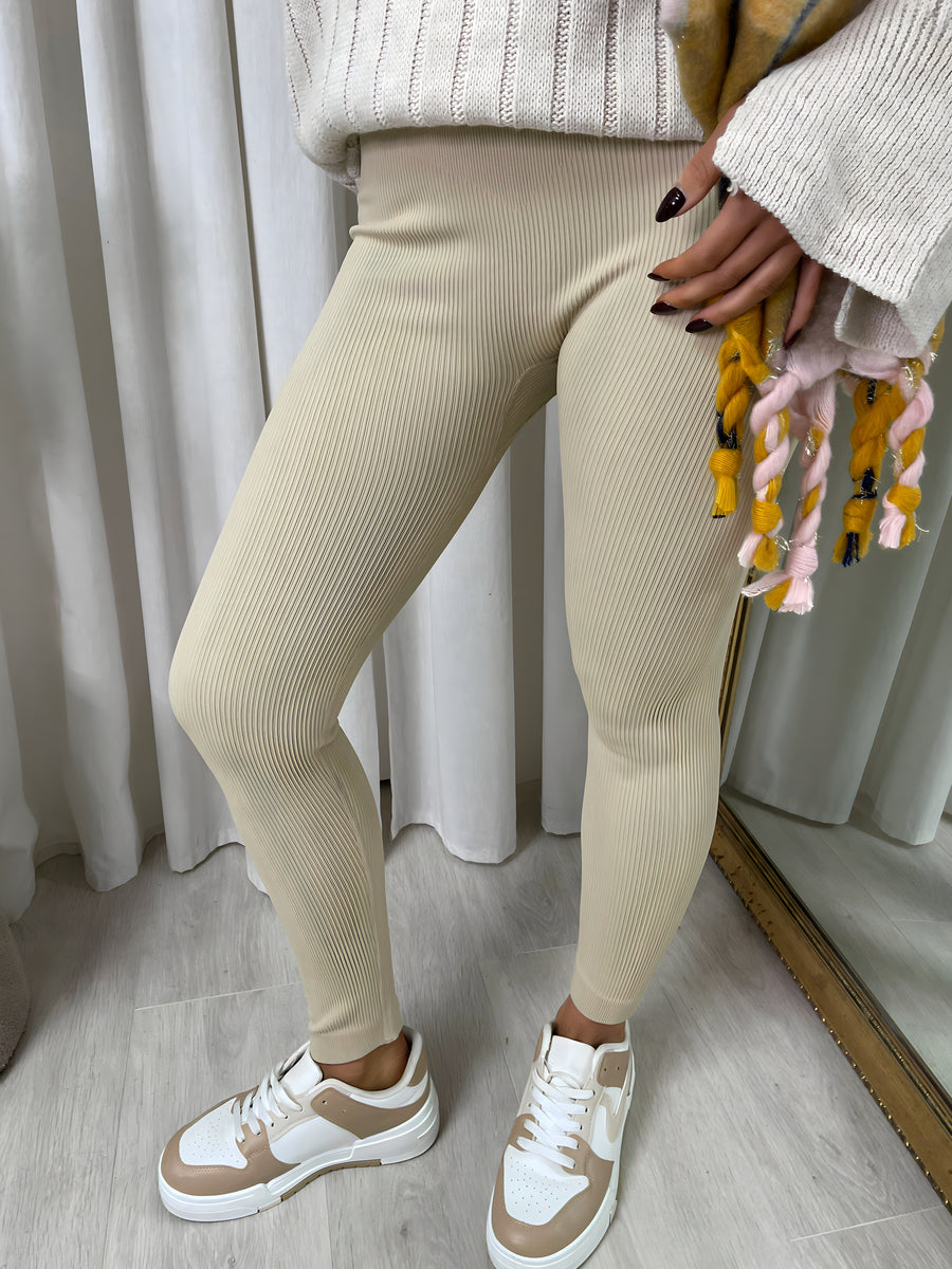 High Waisted Rib Curvy Leggings - She Wears Glory Beverly Hills