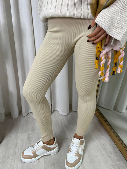 High Waisted Rib Curvy Leggings - She Wears Glory Beverly Hills