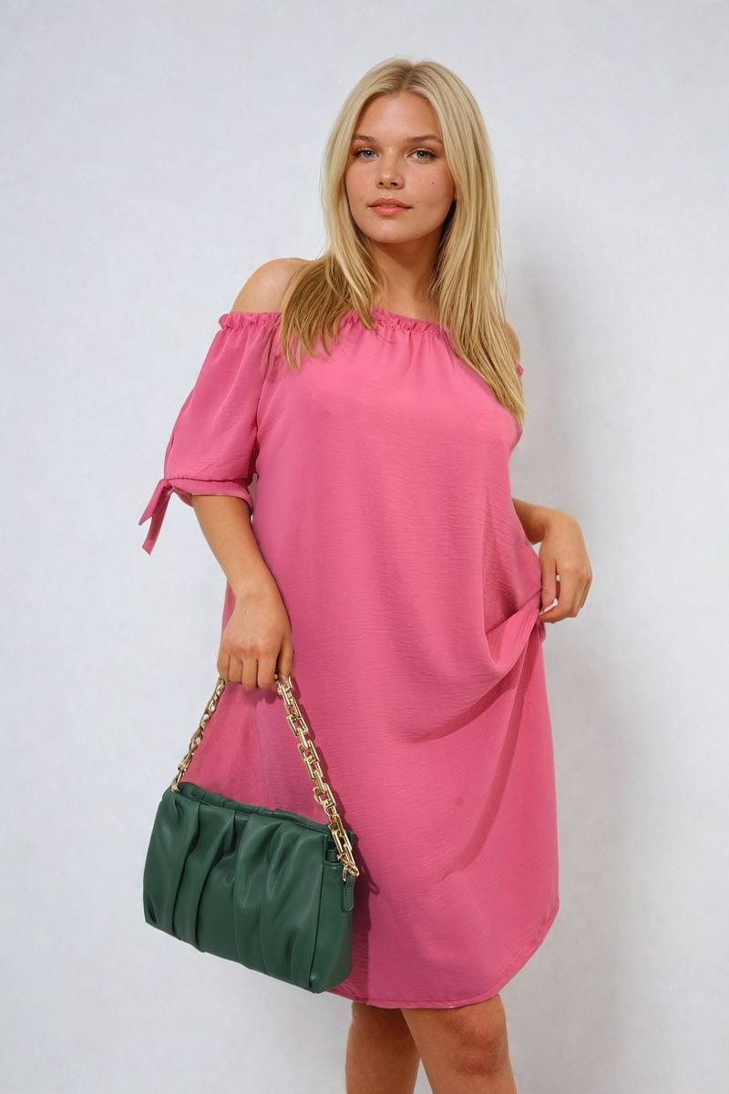 Knot Cuff Off Shoulder Mini Dress - She Wears Glory Beverly Hills