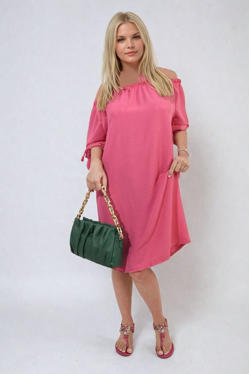 Knot Cuff Off Shoulder Mini Dress - She Wears Glory Beverly Hills