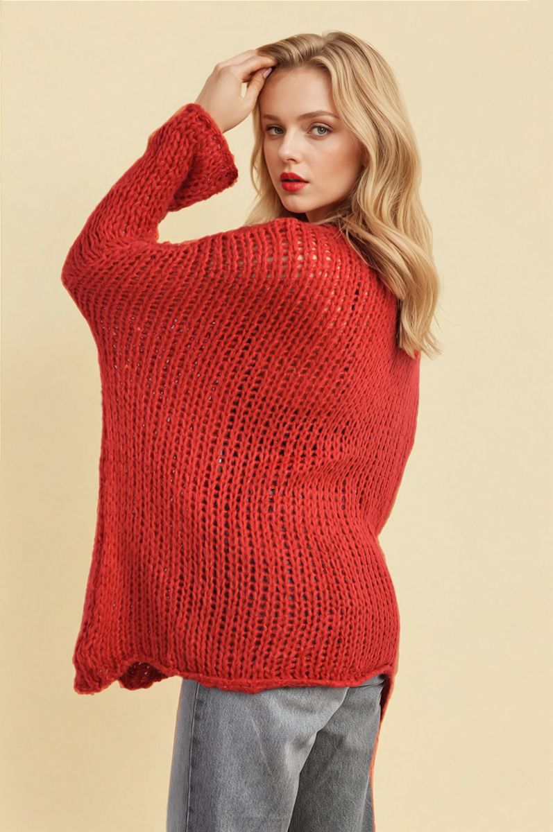She Wears Glory™ Chunky Long Sleeve Knitted Cardigan