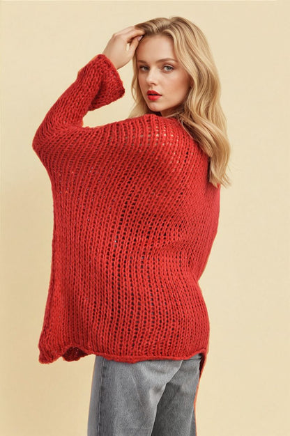 She Wears Glory™ Chunky Long Sleeve Knitted Cardigan