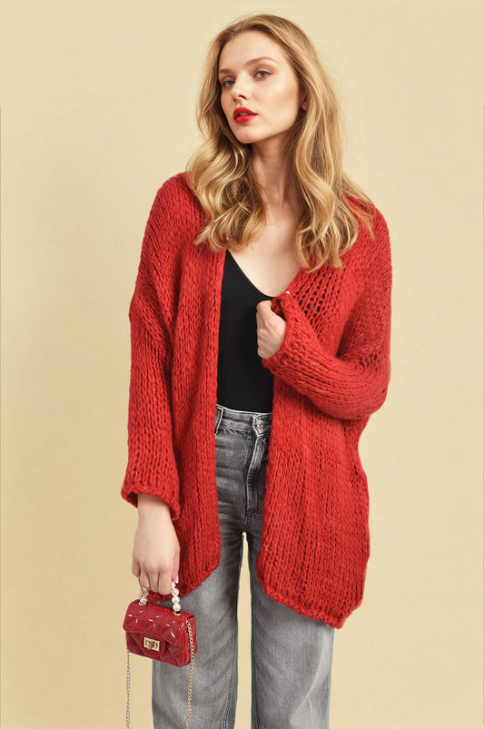 She Wears Glory™ Chunky Long Sleeve Knitted Cardigan