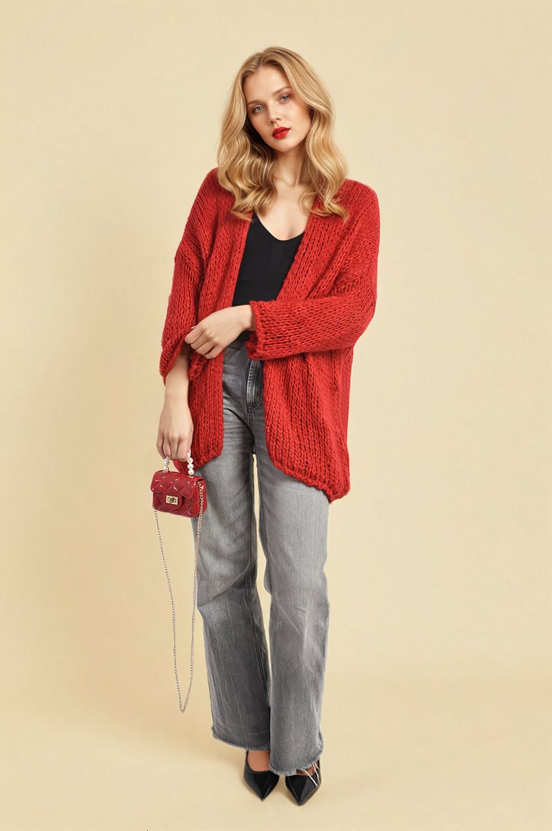 She Wears Glory™ Chunky Long Sleeve Knitted Cardigan