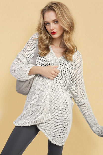 She Wears Glory™ Chunky Long Sleeve Knitted Cardigan