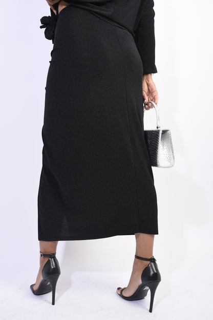 She Wears Glory™ Drape Front Ruched Midi Skirt
