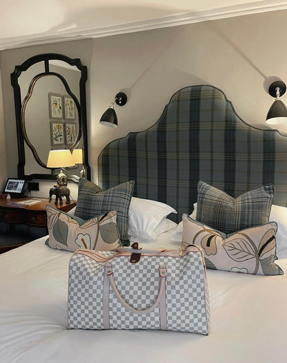 She Wears Glory™ Checked Print Overnight Bag