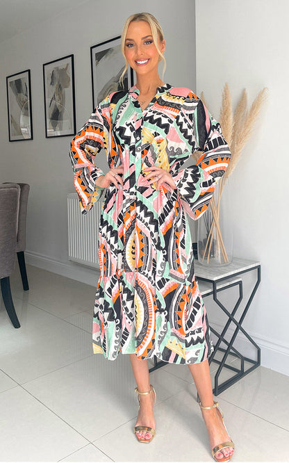 She Wears Glory™ Printed Midi Dress