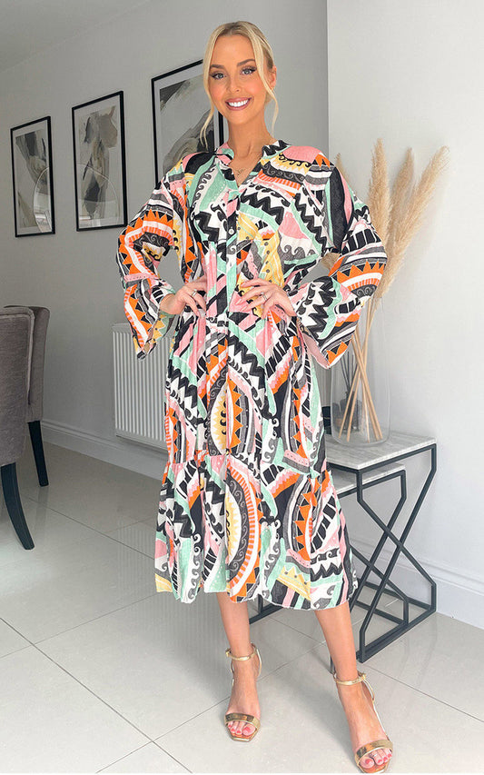 She Wears Glory™ Printed Midi Dress