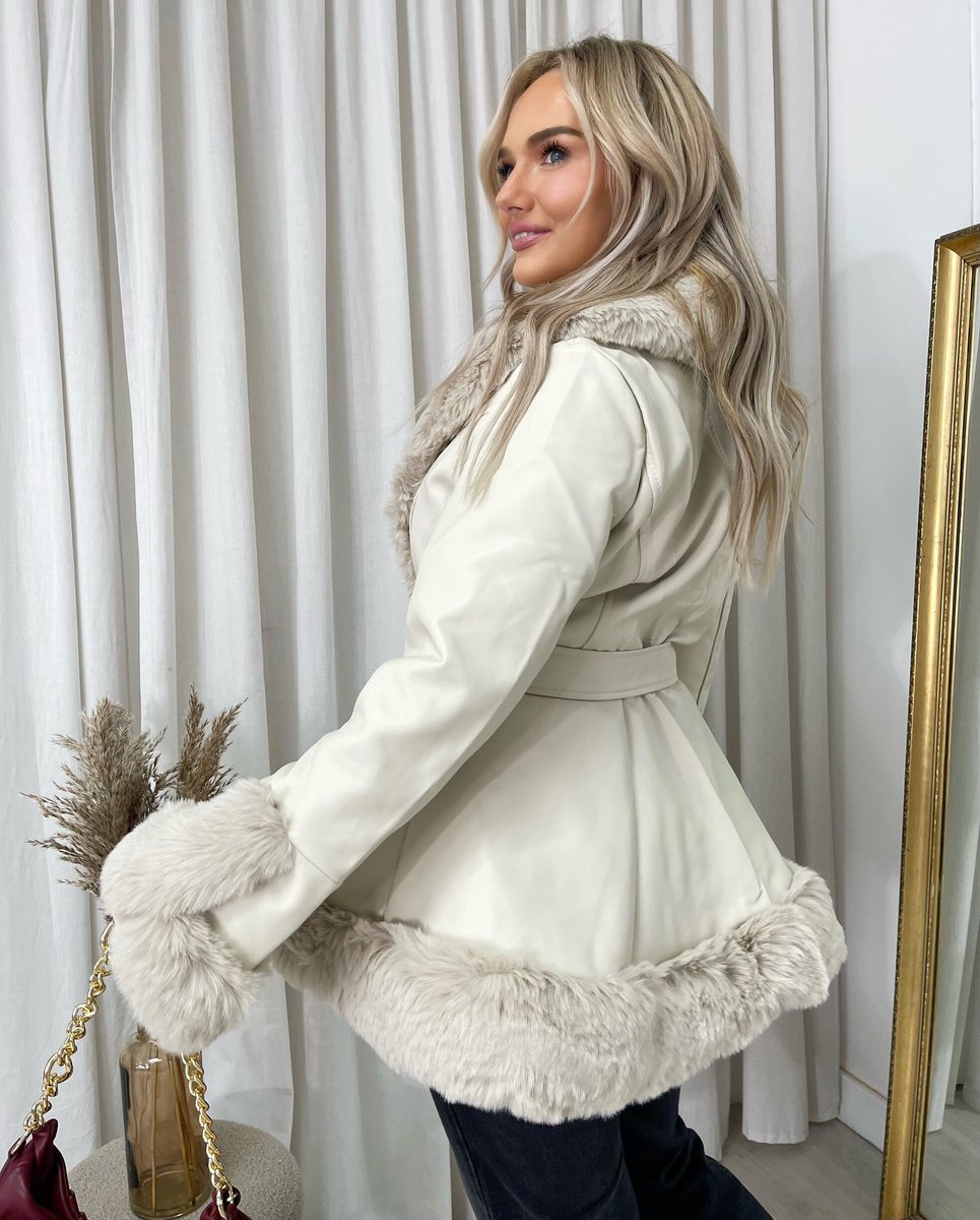 Faux Fur Trim Winter Jacket - She Wears Glory Beverly Hills
