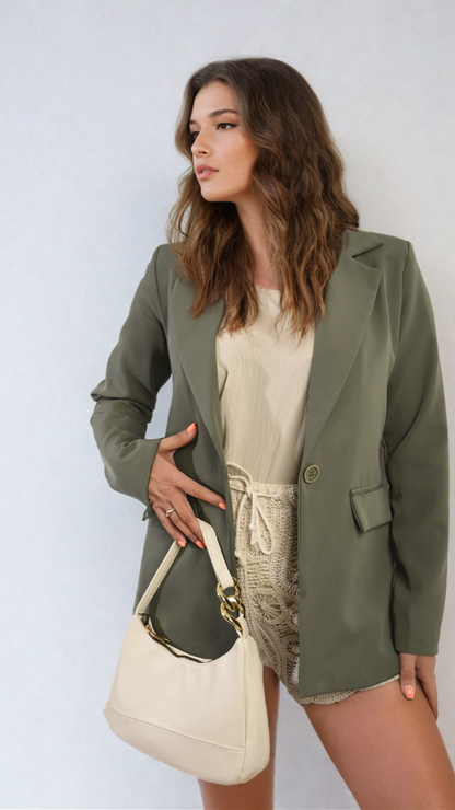 She Wears Glory™ Open Front Oversized Casual Blazer