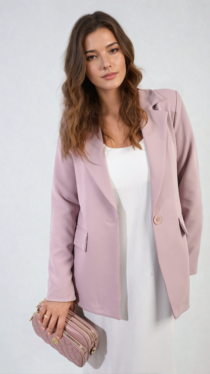 She Wears Glory™ Open Front Oversized Casual Blazer