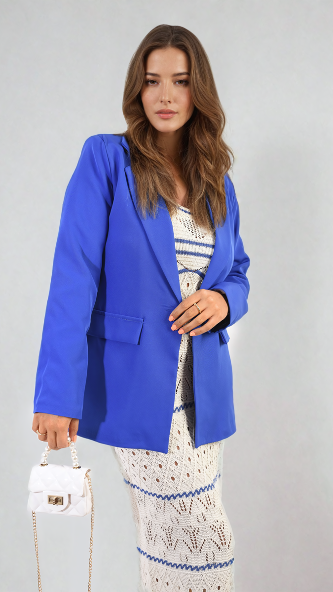 She Wears Glory™ Open Front Oversized Casual Blazer