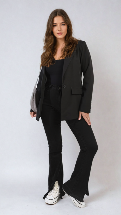 She Wears Glory™ Open Front Oversized Casual Blazer