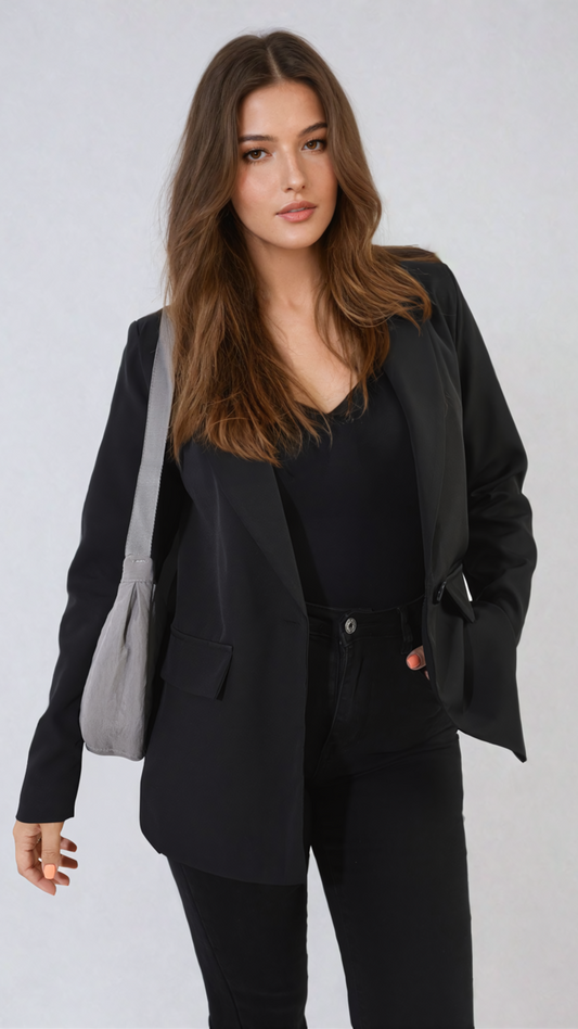 She Wears Glory™ Open Front Oversized Casual Blazer