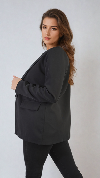 She Wears Glory™ Open Front Oversized Casual Blazer