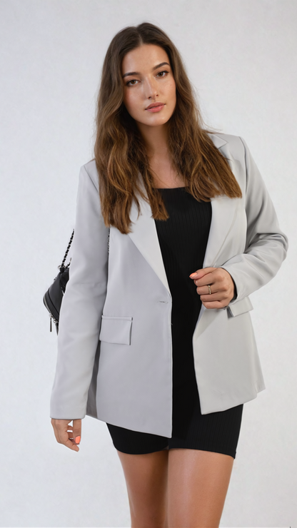 She Wears Glory™ Open Front Oversized Casual Blazer