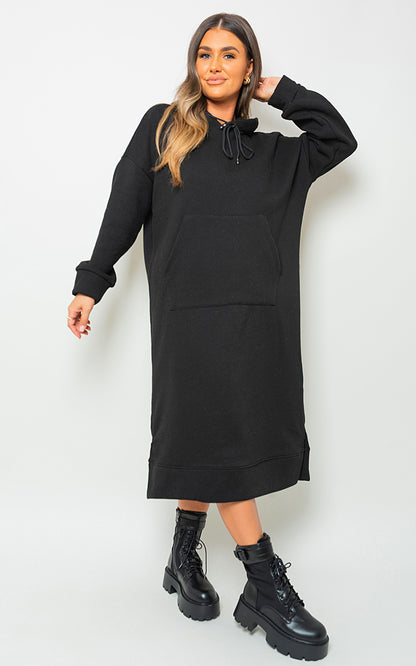 She Wears Glory™ Kangaroo Pocket Long Loose Hoodie
