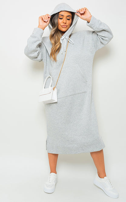 She Wears Glory™ Kangaroo Pocket Long Loose Hoodie