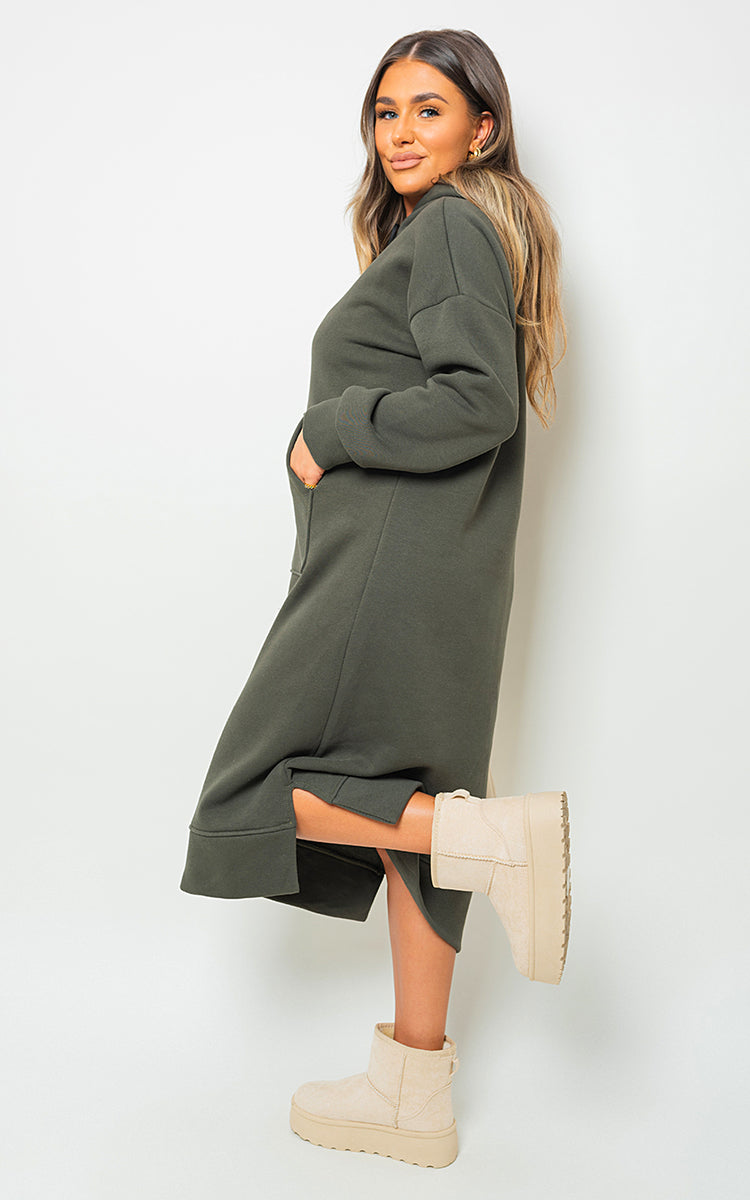 She Wears Glory™ Kangaroo Pocket Long Loose Hoodie