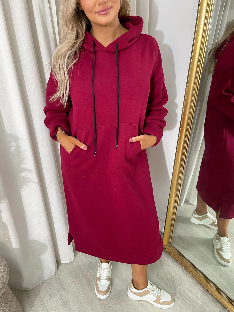 She Wears Glory™ Kangaroo Pocket Long Loose Hoodie