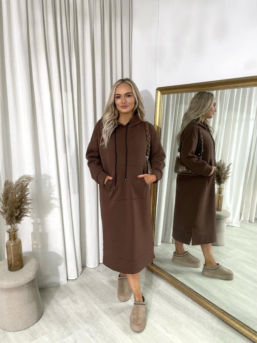 She Wears Glory™ Kangaroo Pocket Long Loose Hoodie