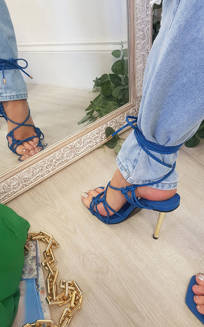 She Wears Glory™ Strappy Square Toe Heels