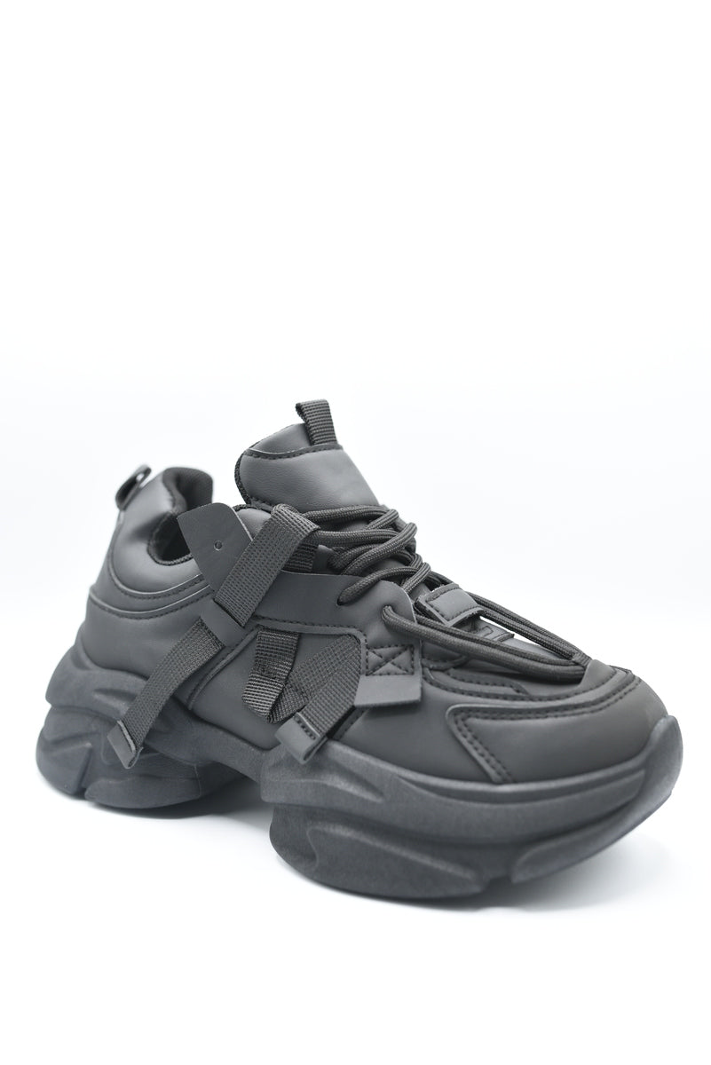 Lace Up Platform Chunky Trainers - She Wears Glory Beverly Hills