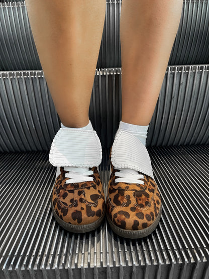 Lace-Up Flip Tongue Round Toe Trainers - She Wears Glory Beverly Hills