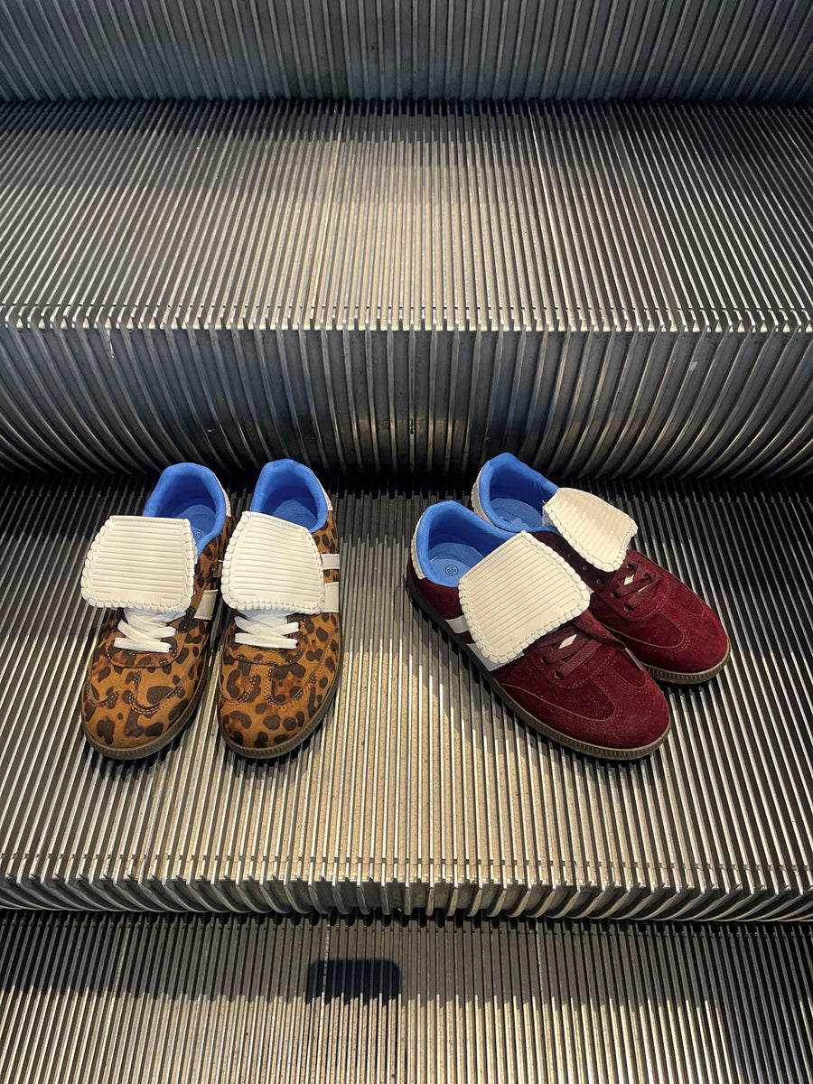 Lace-Up Flip Tongue Round Toe Trainers - She Wears Glory Beverly Hills