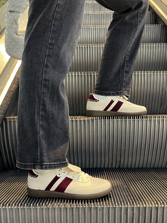 Lace-Up Flip Tongue Round Toe Trainers - She Wears Glory Beverly Hills