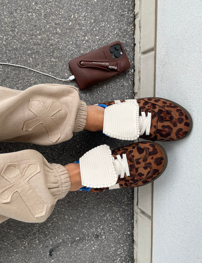 Lace-Up Flip Tongue Round Toe Trainers - She Wears Glory Beverly Hills